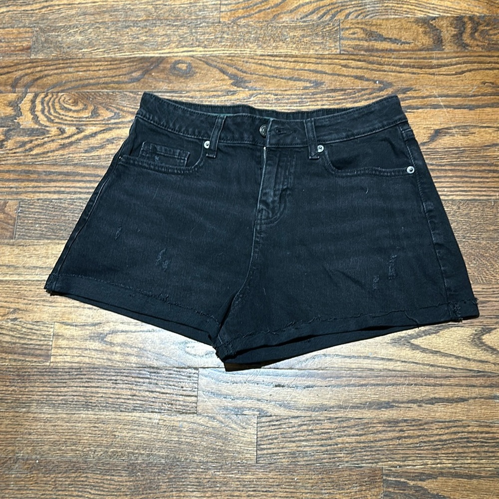 Black Jean Shorts